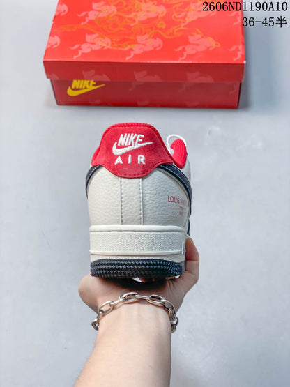 Nike Air Force 1 '07 Low Red, Navy and White Sneakers CS5288-722
