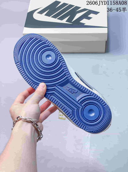 Nike Air Force 1 '07 Low Blue Pattern Sneakers