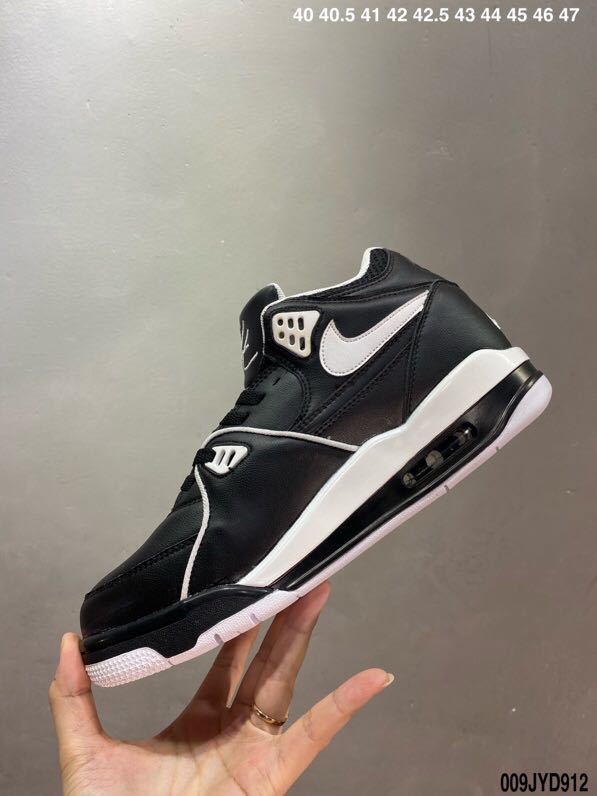 Nike Air Flight Black and White Basketball Sneakers