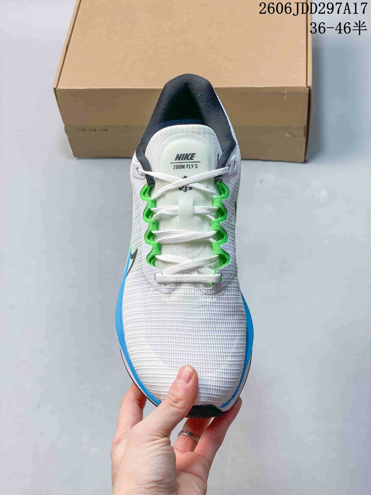 Nike Zoom Fly 5 Running Shoes White Blue Green