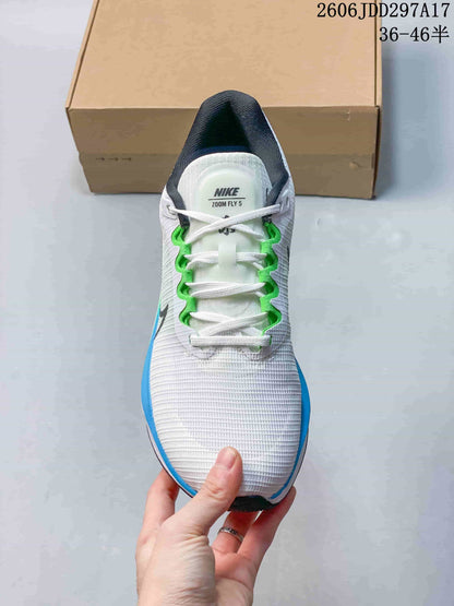 Nike Zoom Fly 5 Running Shoes White Blue Green