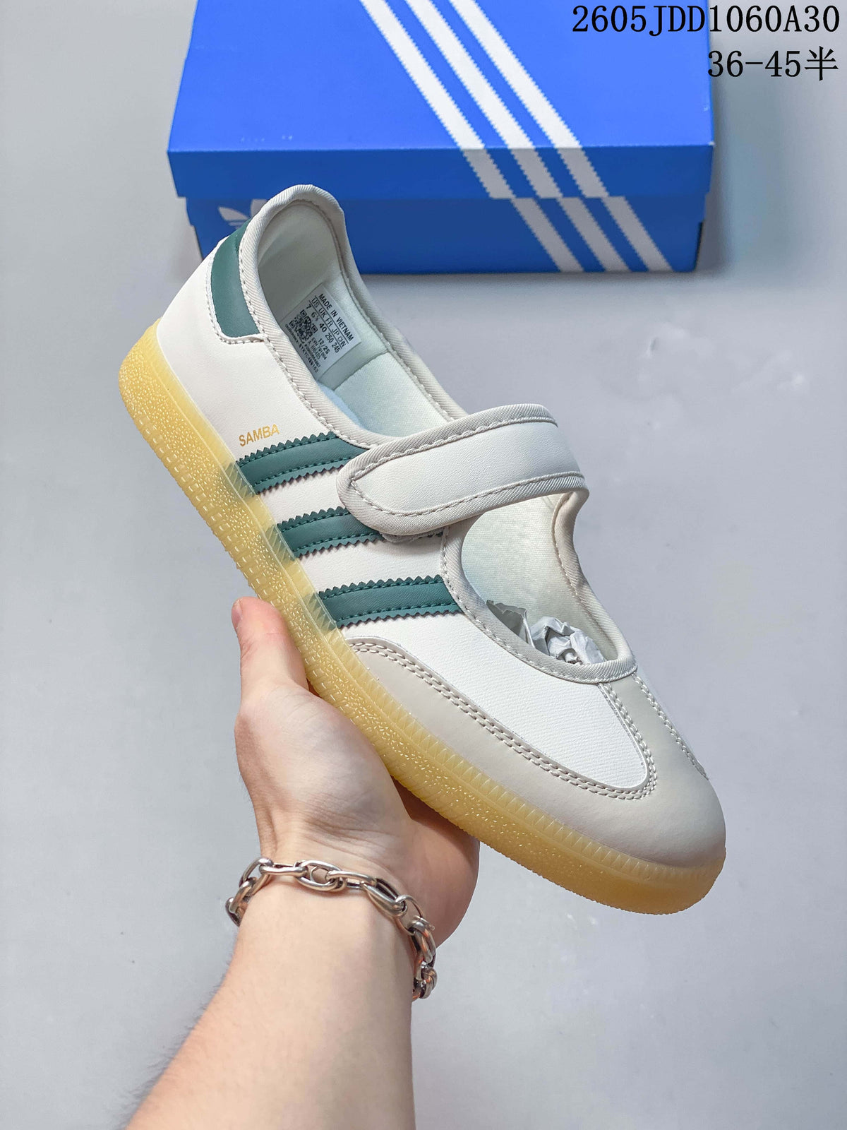 Adidas Samba Jane Mary Jane Sneakers White Green