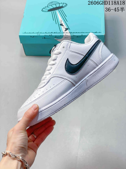 Nike Court Vision Low DIY Custom White Sneakers