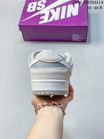 Nike SB Dunk Low Gray and White Skate Shoes IB4417-104