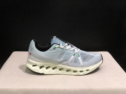 On Cloudsurfer Running Shoes in Mineral and Aloe