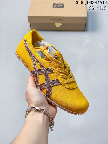 Versace x Onitsuka Tiger Tai-Chi Sakura Low-Top Sneakers, Yellow
