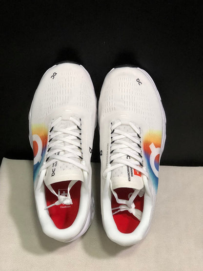 On Cloudmonster 2 White Rainbow Running Shoes