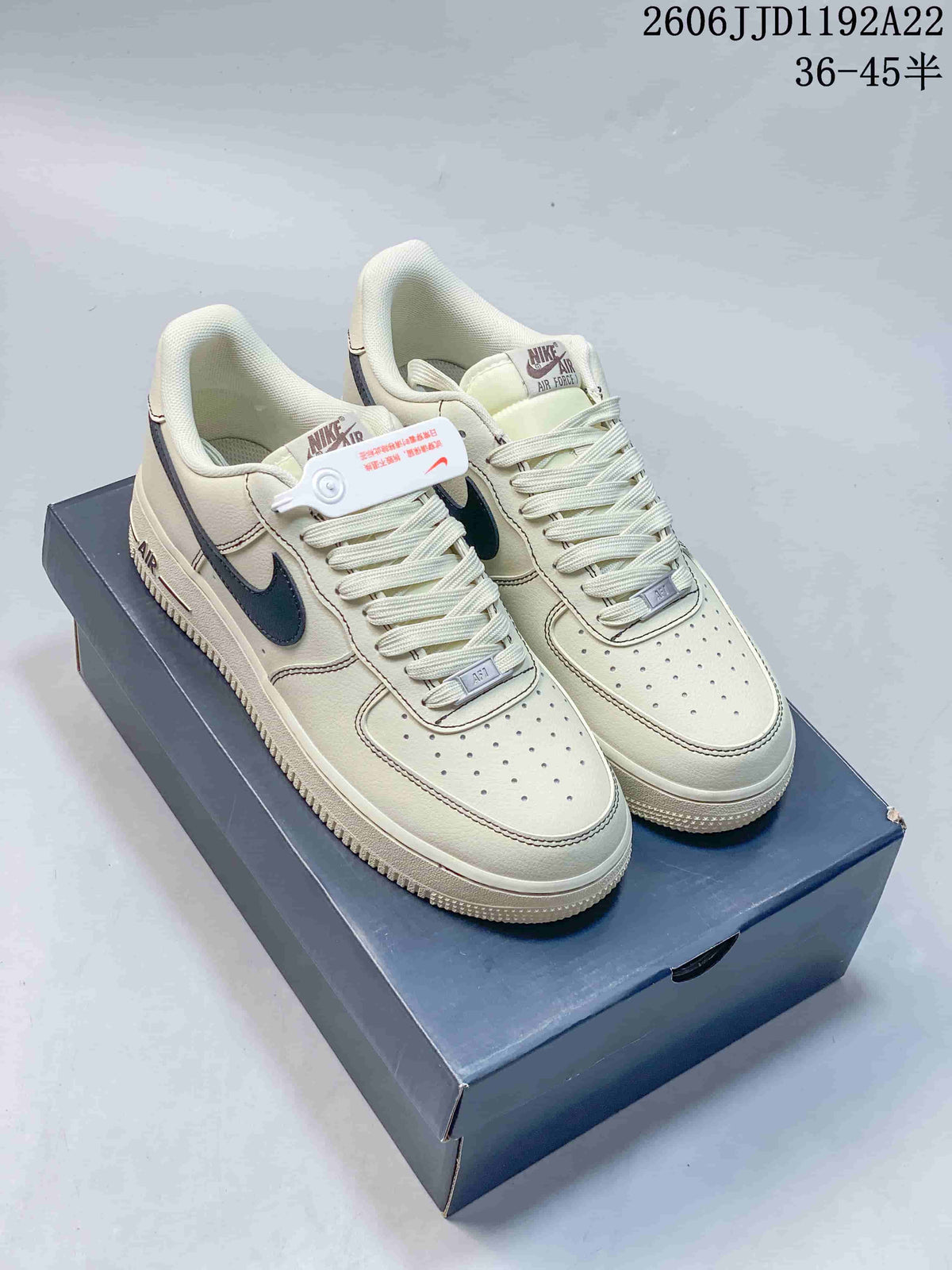 Nike Air Force 1 ’07 Low Blue-and-Ivory Sneakers
