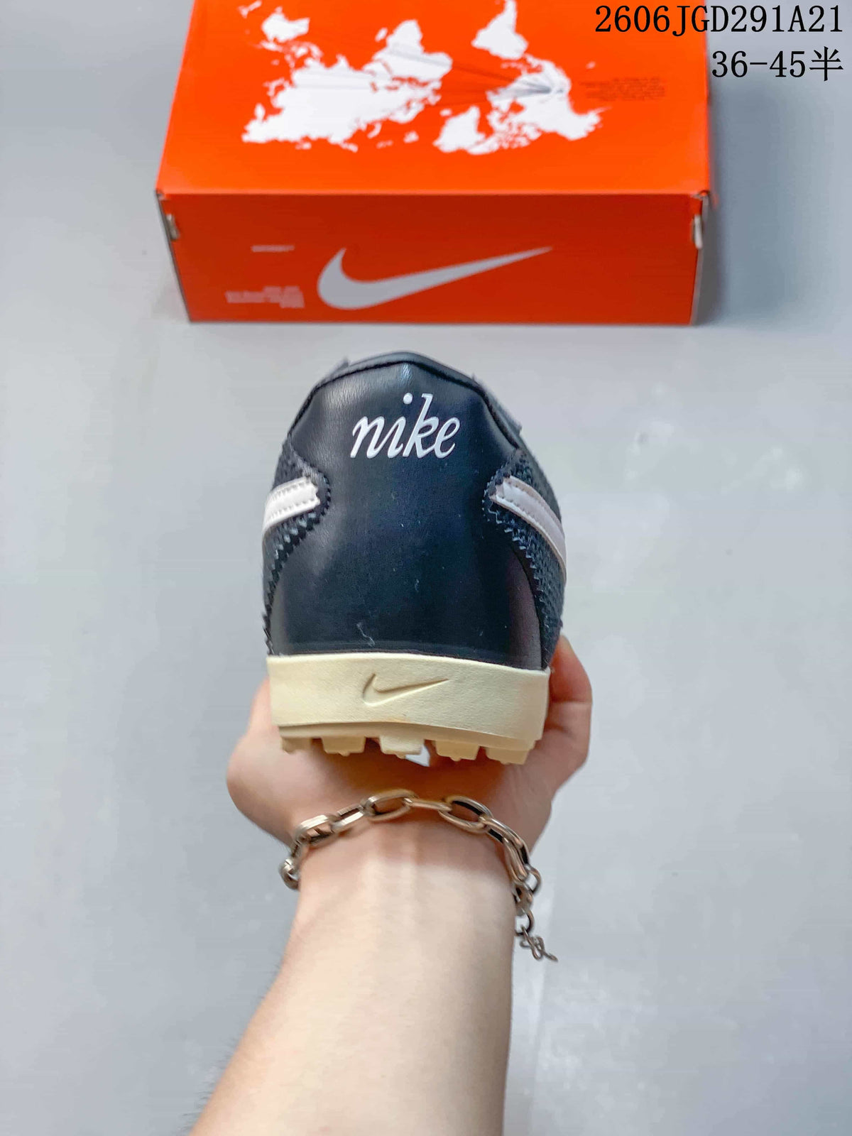 Nike Astrograbber Leather Low-Profile Sneakers, Navy and White