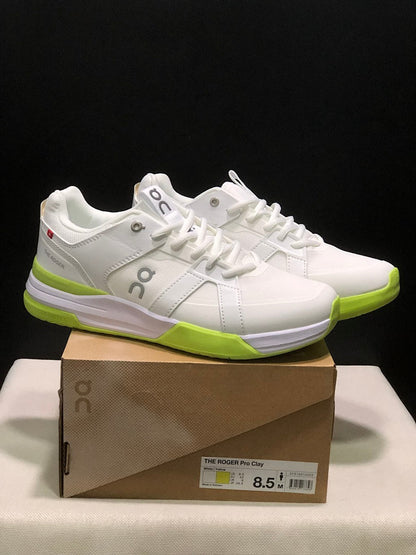 On The Roger Clubhouse Pro Sneakers White Neon Yellow