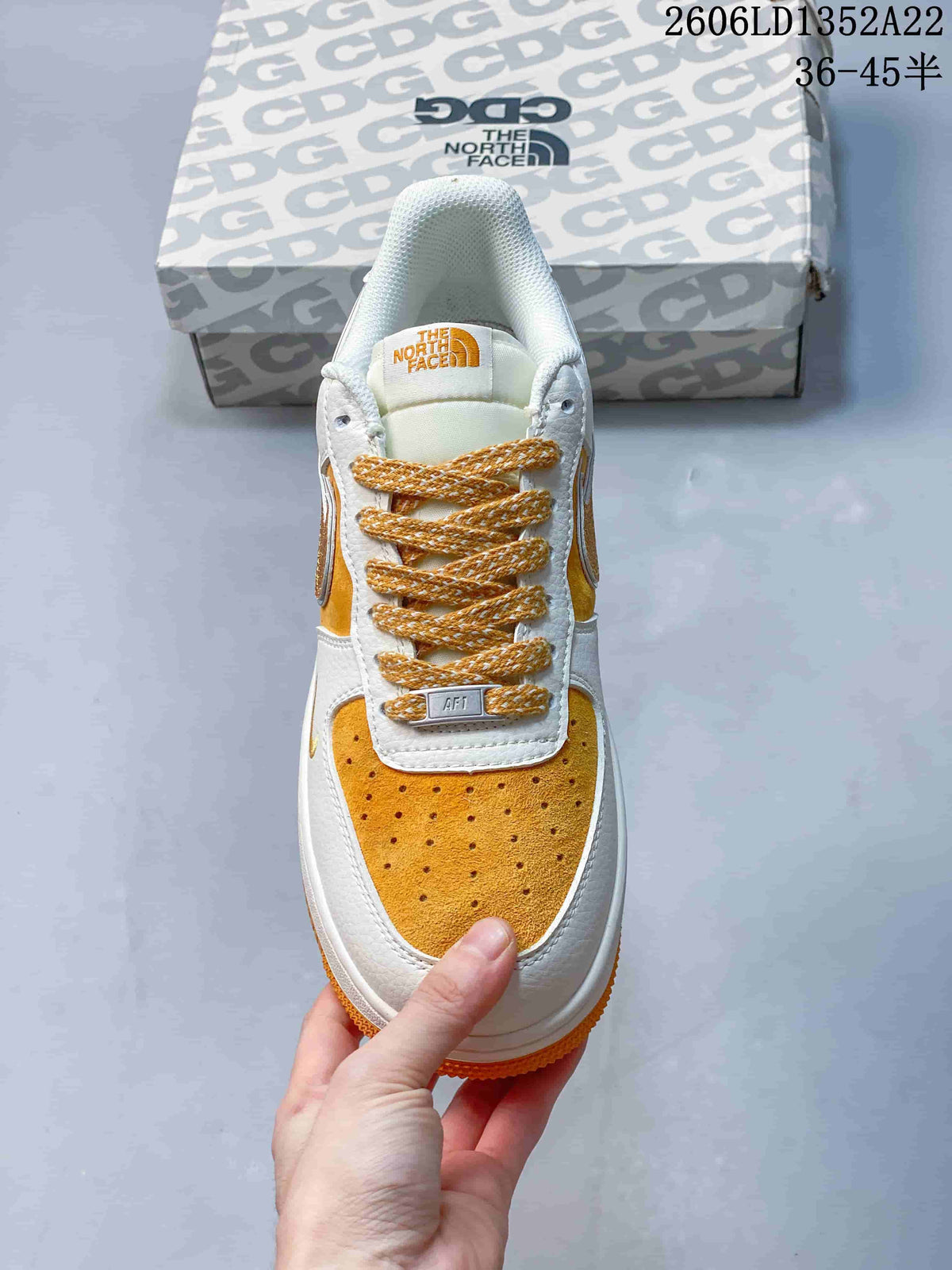 Nike Air Force 1 Low The North Face White Gold Sneakers