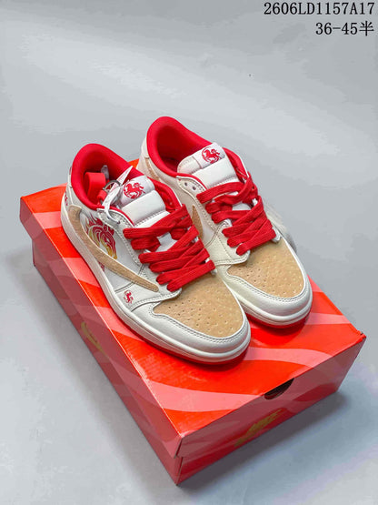 Jordan Air Jordan 1 Low White Multicolor Graphic Sneakers