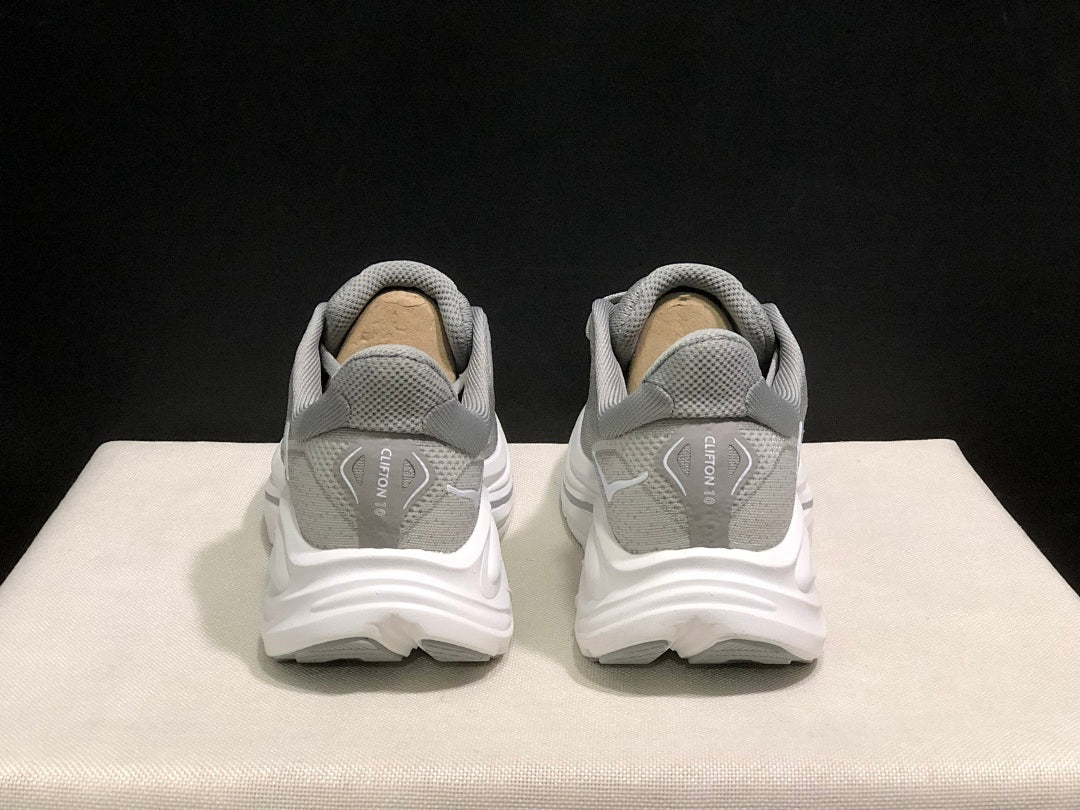 HOKA Clifton 10 Running Shoes in Gray