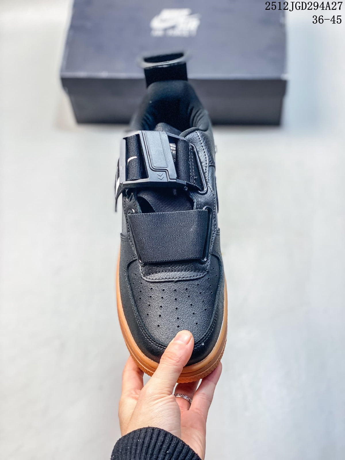 Nike Air Force 1 Utility BHM QS Low-Top Sneakers Black Orange