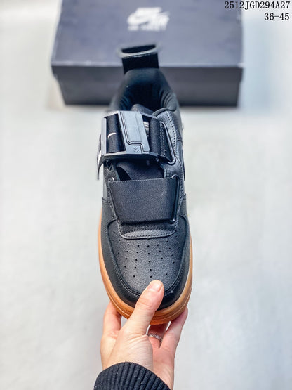 Nike Air Force 1 Utility BHM QS Low-Top Sneakers Black Orange