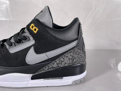 Air Jordan 3 Retro Black and Grey Sneakers