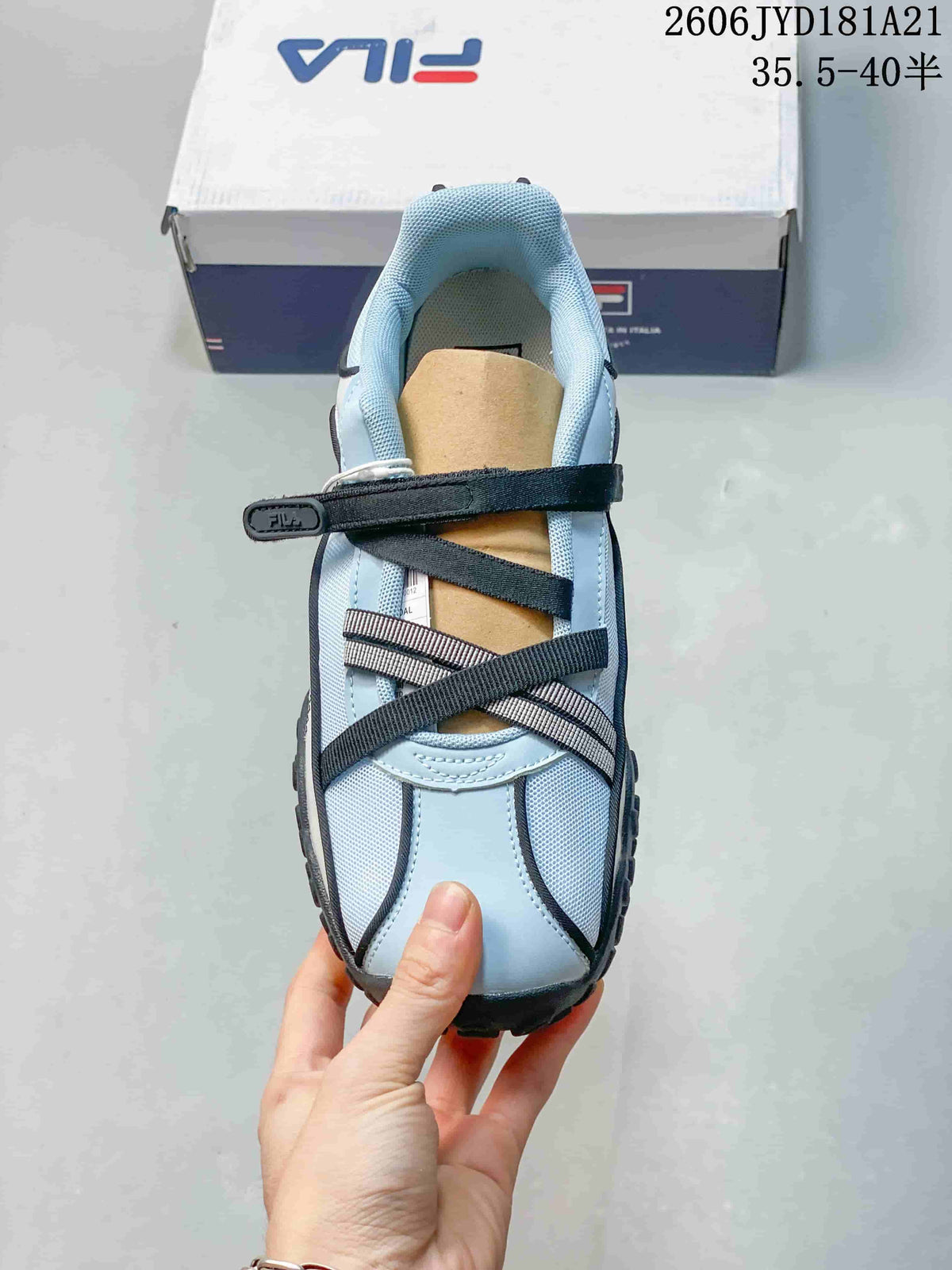 FILA Pebble Sandal in Light Blue and White