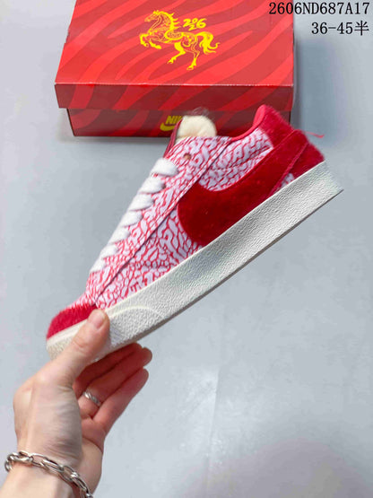 Nike Court Royale AC Red Patterned Low-Top Sneakers