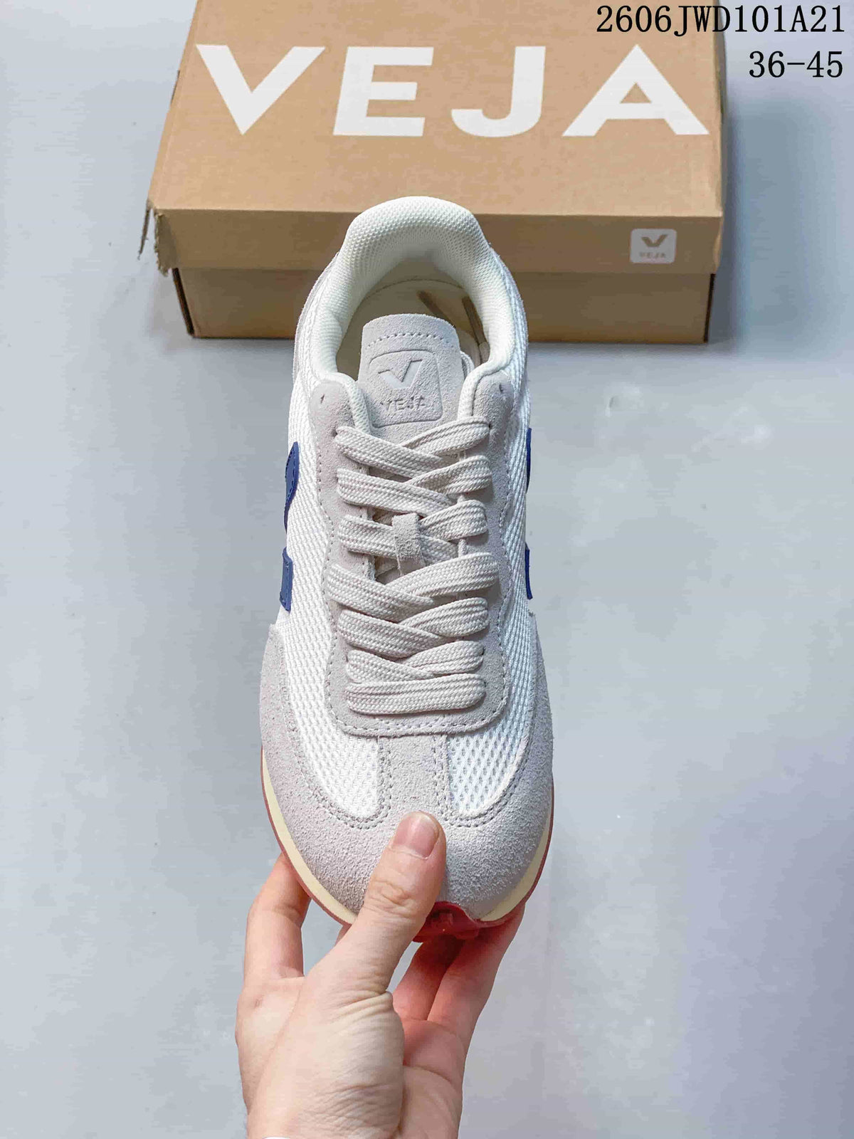 Veja Esplar Low-Top Sneakers in White and Blue