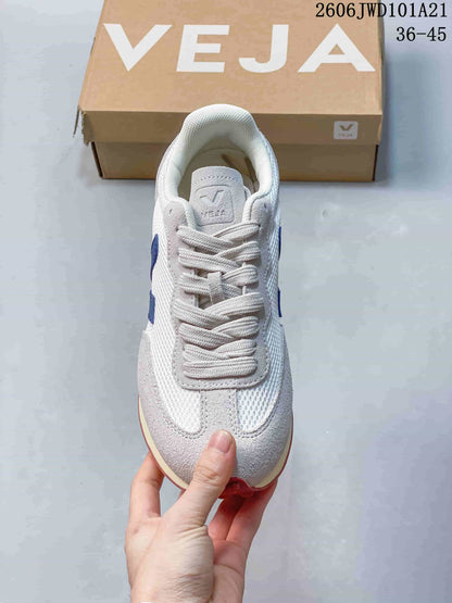 Veja Esplar Low-Top Sneakers in White and Blue