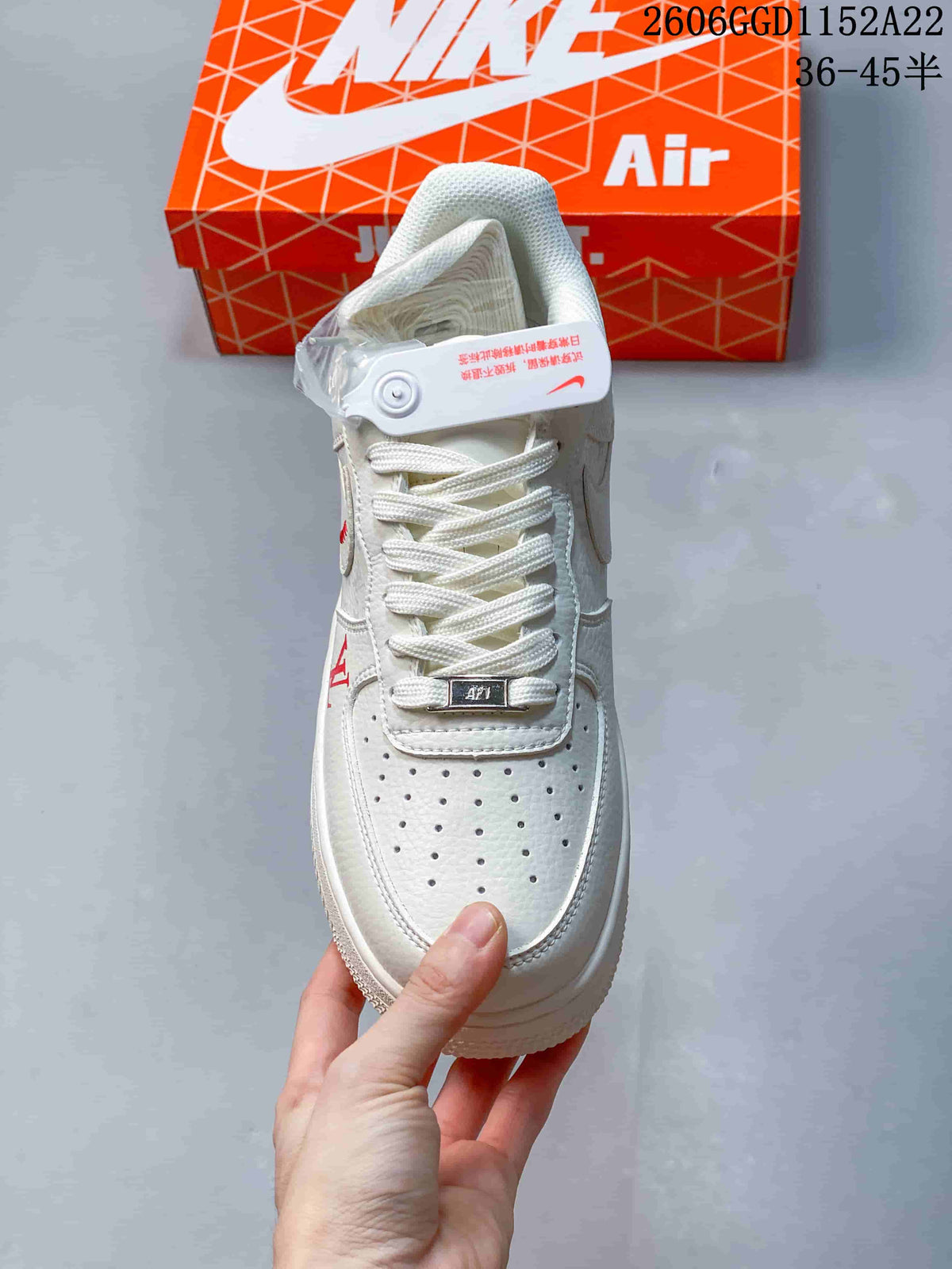 Nike Air Force 1 Low White Monogram Sneakers