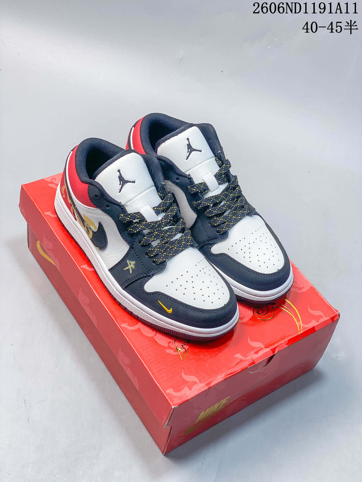 Nike Dunk Low Labubu Graphic Sneakers in White, Navy and Red