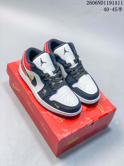 Nike Dunk Low Labubu Graphic Sneakers in White, Navy and Red