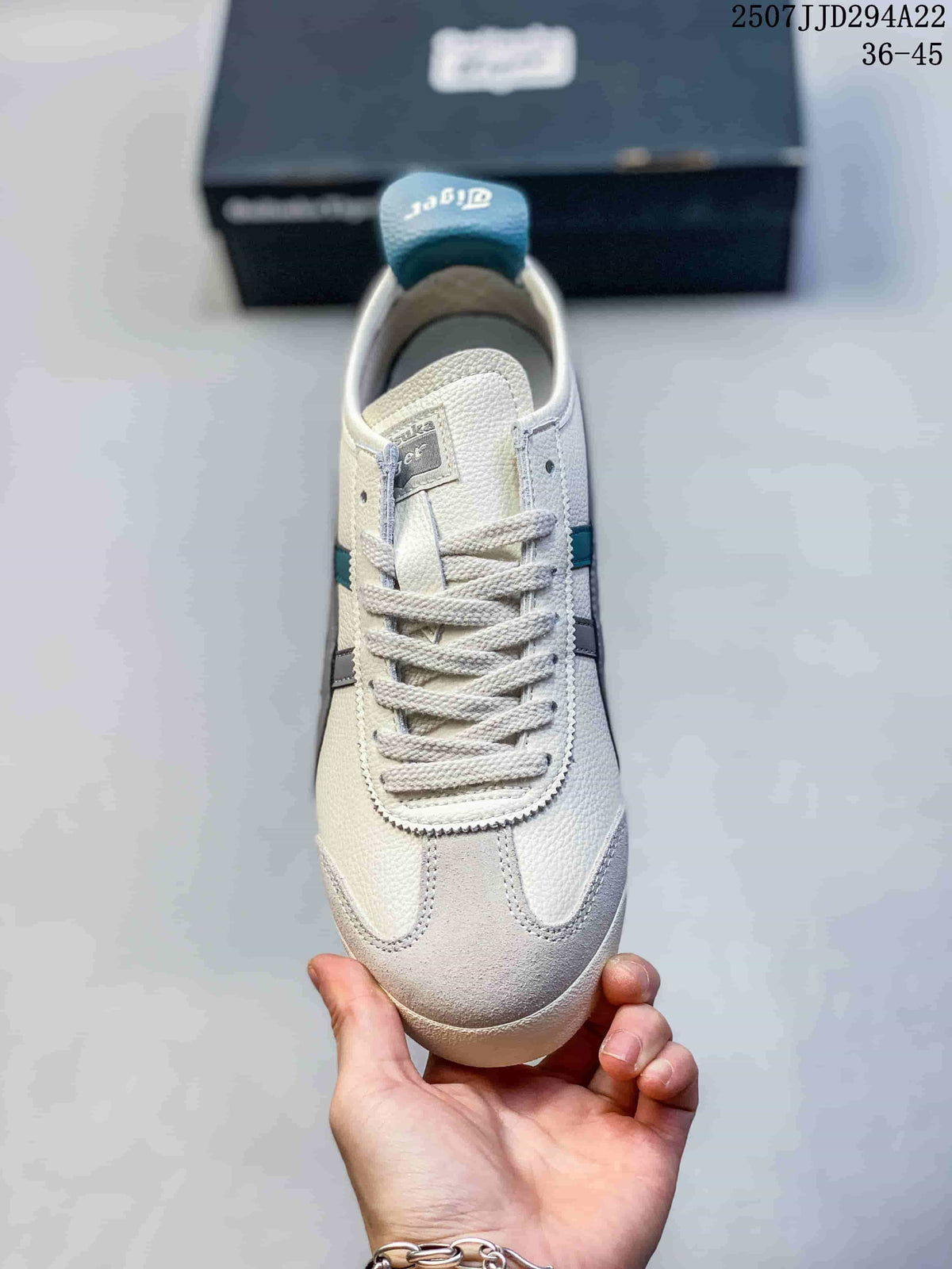 Onitsuka Tiger Mexico 66 Deluxe Sneakers in Cream and Teal